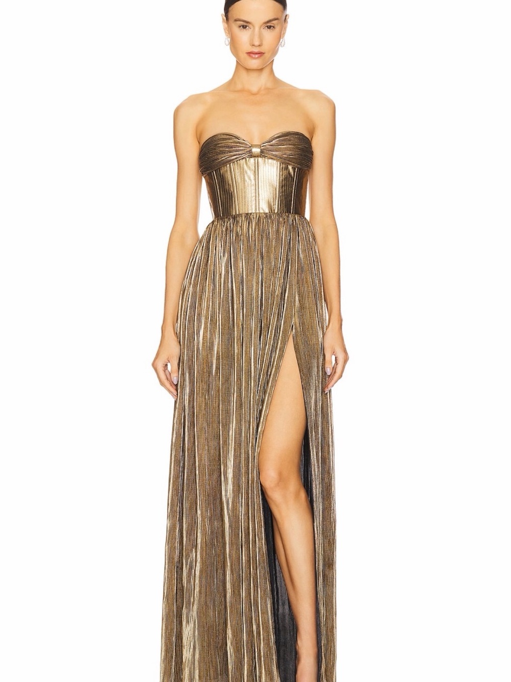 Bronx and Banco Florence Strapless Gown in Gold
